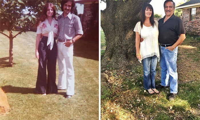 26. "Мои родители рядом с посаженным ими деревом. 1975 - 2016"