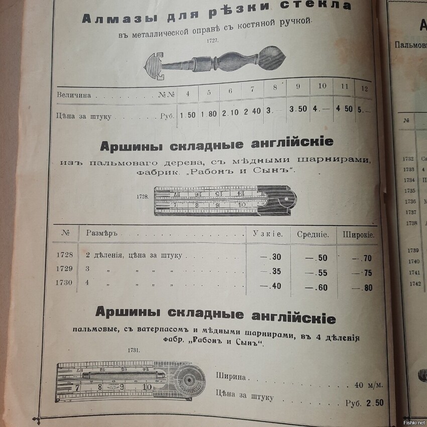 Каталог инструментов 1914 год