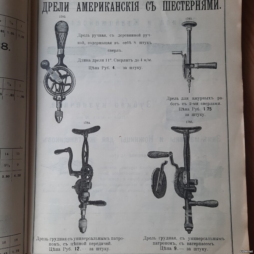 Каталог инструментов 1914 год