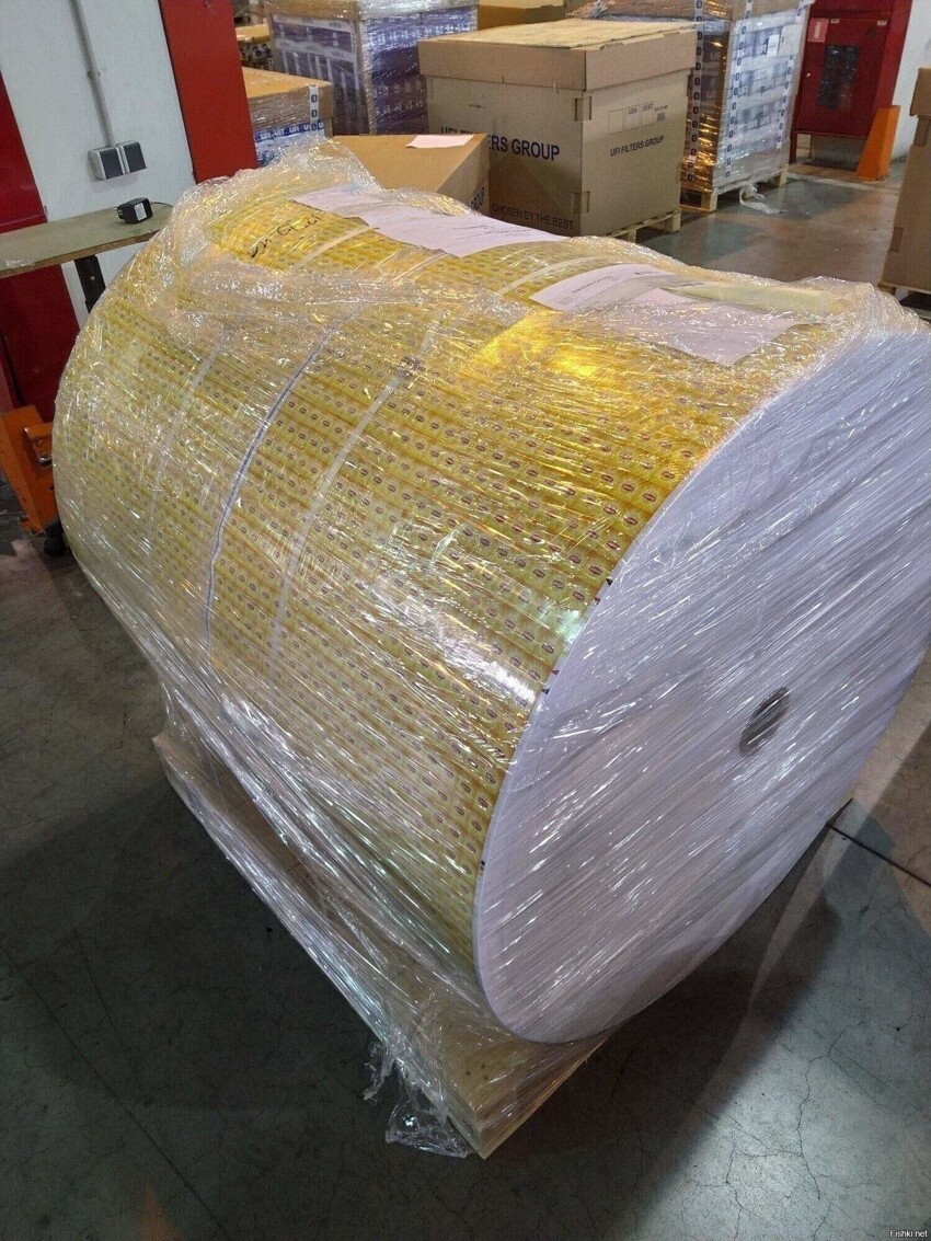 так выглядят примерно 18'500'000 ярлычков для пакетиков чая