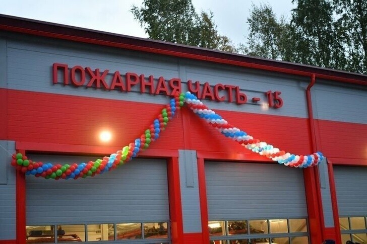 Новое пожарное депо открылось в Медвежьегорске в р. Карелия.