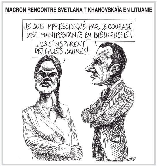 Карикатура во французском журнале ""Le Canard enchaine".
