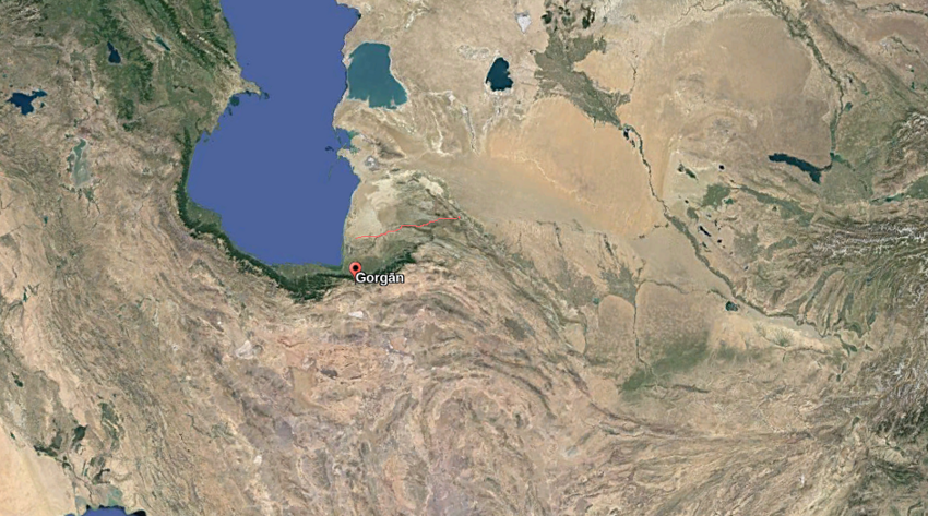 Великая Иранская стена на карте