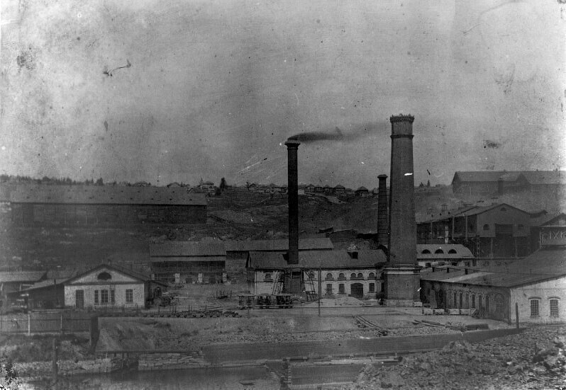 Сталеплавильный завод начала прошлого века