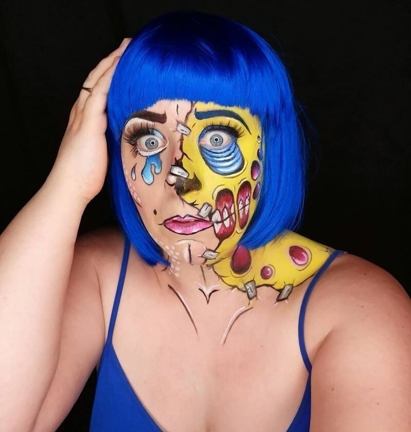Британка создает невероятные оптические иллюзии при помощи макияжа