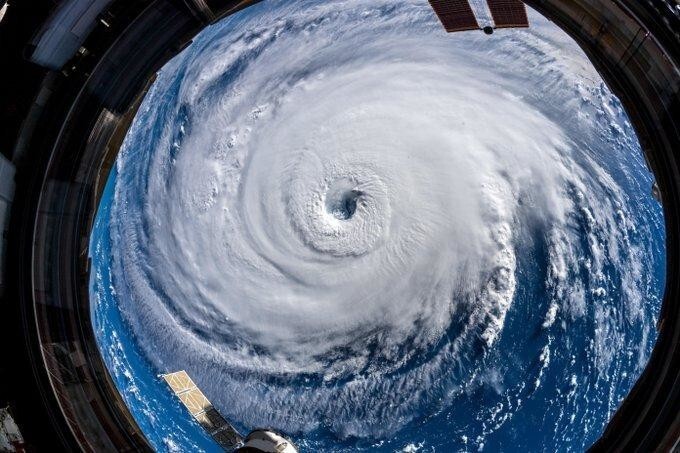 Ураган Флоренция, снятый с Международной космической станции