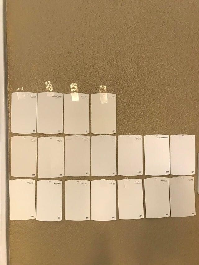 Жена попросила меня помочь выбрать цвет для ванной комнаты. А они разные?