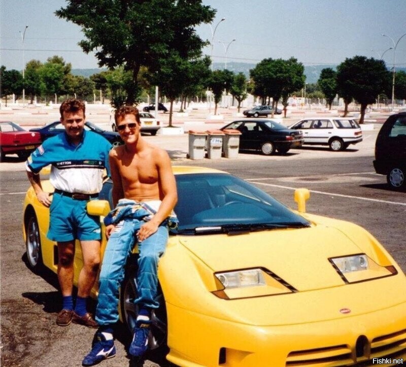 Михаэль Шумахер со своим Bugatti