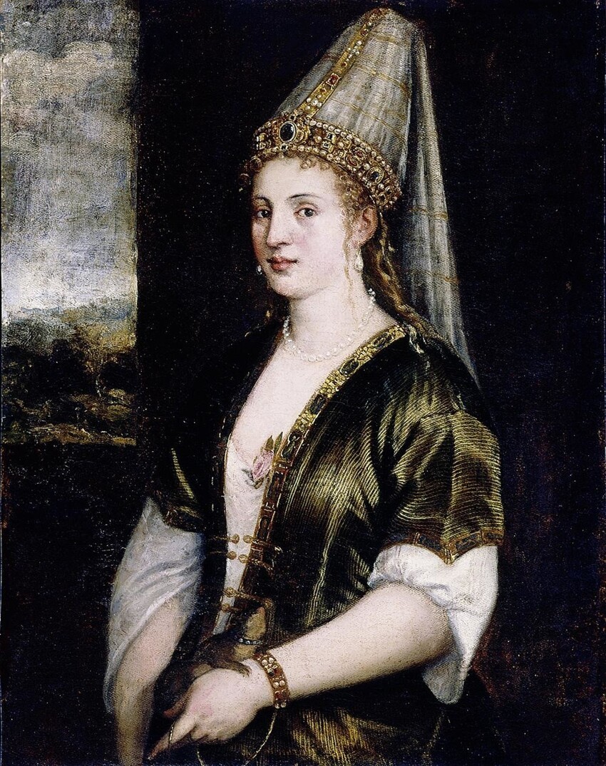 Роксолана. Принято считать, что Тицина на своем портрете изобразил именно ее - любимую жену Султана. Но ученые выяснили, что Тициану скорее всего позировала его дочь Лавиния. Как на самом деле выглядела эта женщина неизвестно