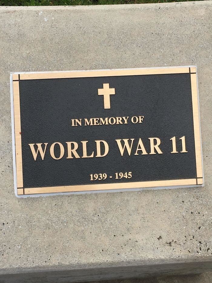 10. «В память об 11-й мировой войне»
