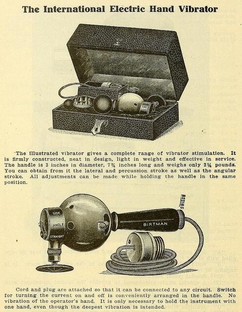 Массажер-вибратор, начало 20-го века. Во что оно переросло надеюсь всем понятно