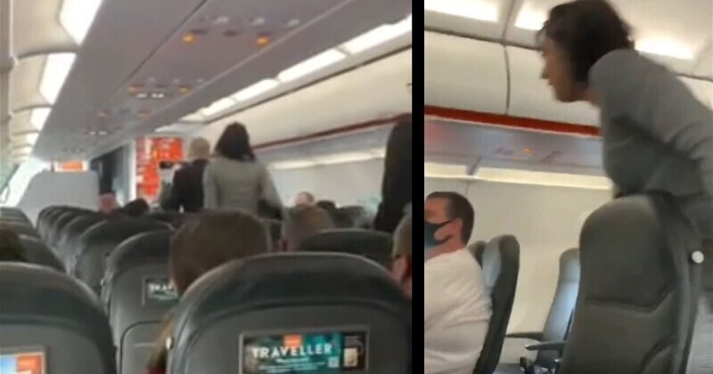 "Вы все умрете!": авиадебоширка накашляла на пассажиров, когда ее выводили из самолета
