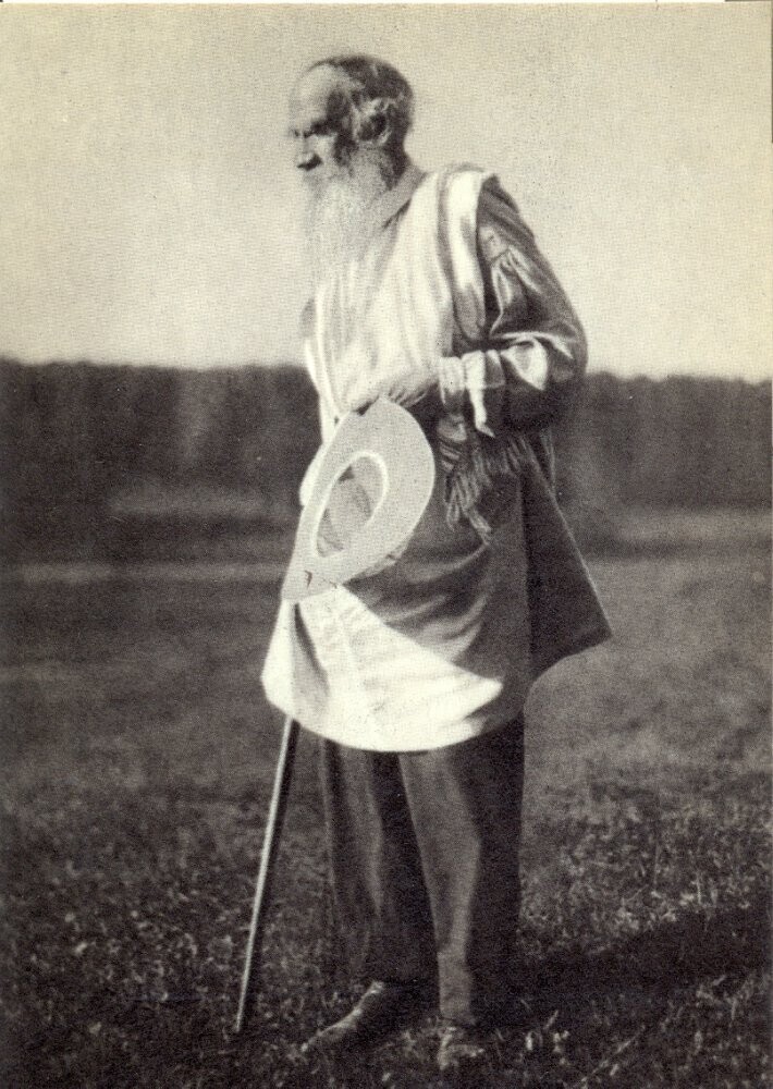 1905 год, Ясная Поляна. Л.Н.Толстой возвращается с купания на реке Воронке