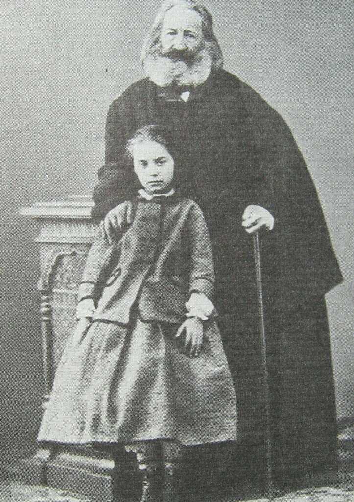 Александр Викторович Поджио с дочерью Варей. Венеция, 1868