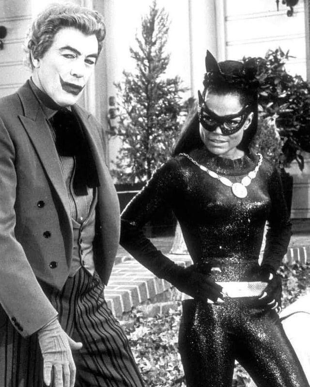 1966. США. Джокер и Женщина Кошка (Эрта Китт (Eartha Kitt) в первой экранизации комикса "Бэтмен