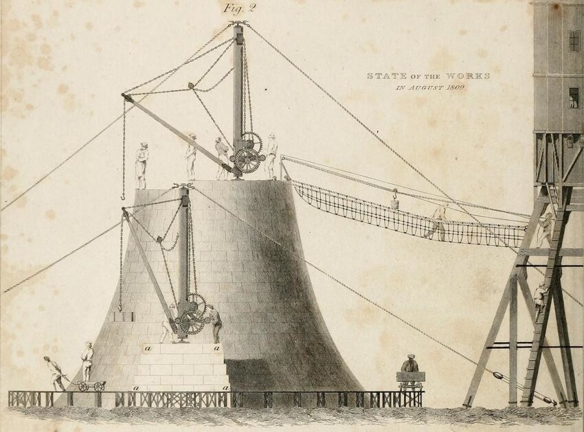 Строительство маяка Белл-Рок