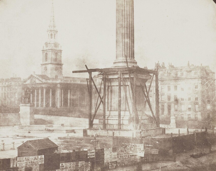 Строительство колонны Нельсона на Трафальгарской площади в 1844 году