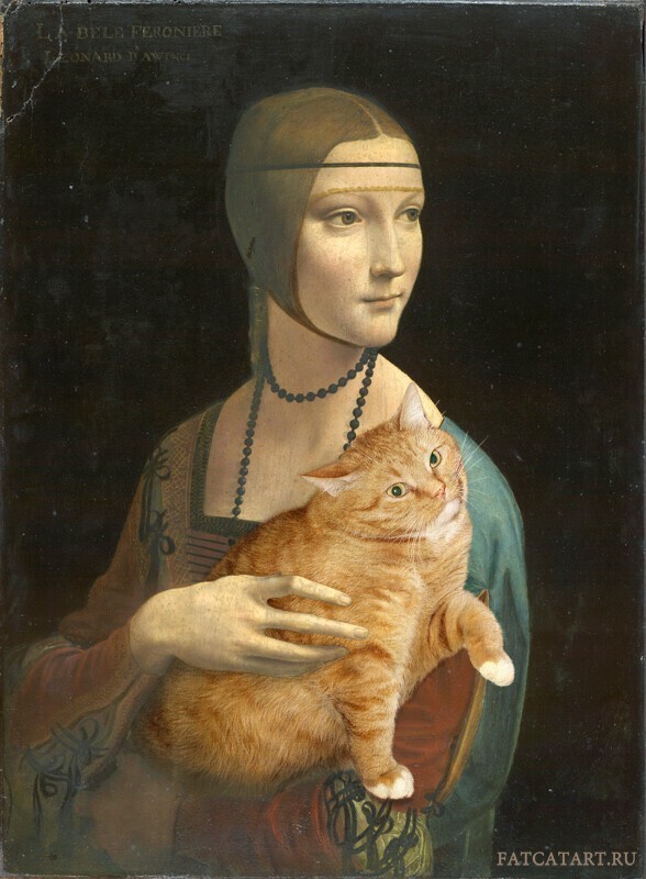Леонардо да Винчи. Дама с котом, притворяющимся горностаем