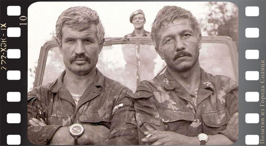 Тадеуш Касьянов, Михай Волонтир и Борис Галкин на съёмках фильма "В зоне особого внимания". 1977 год