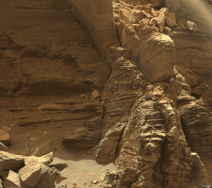 Скальные породы Марса в районе " Мюррей Баттс’
