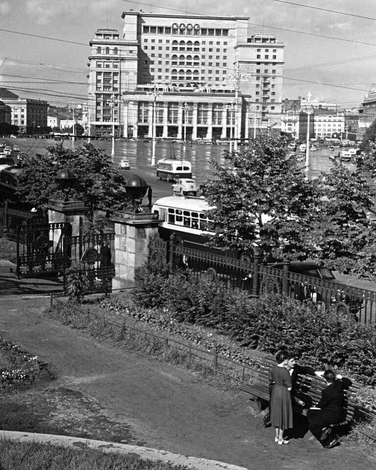 Сквер журфака МГУ, 1956г.