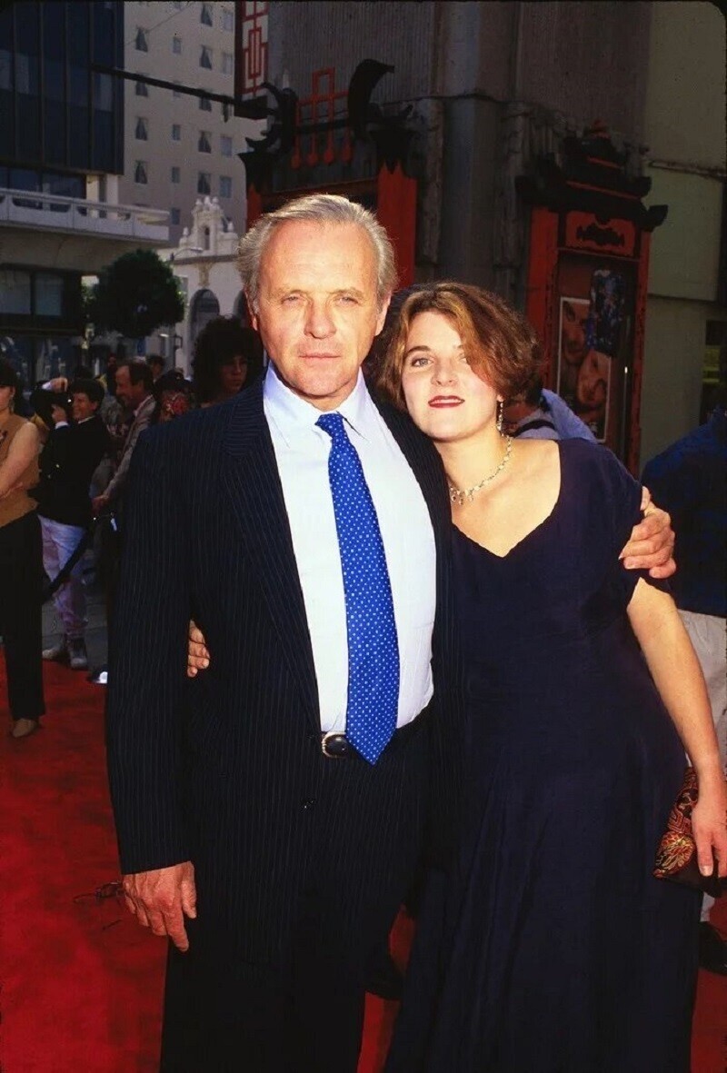 Энтони Хопкинс и его дочь Эбигейл, 1991 год