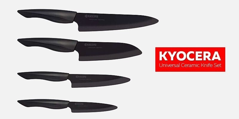 3 место. «The Kyocera Universal Ceramic Knife Set»: надежный помощник для приготовления пищи на домашней кухне