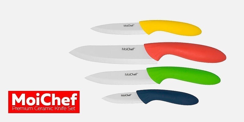 4 место. «MoiChef 8-Piece Premium Ceramic Knife Set»: каждый цвет – для своих целей!