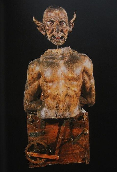 Заводная игрушка "Закованный демон" итальянского мастера Манфредо Сеттала, XVII век.