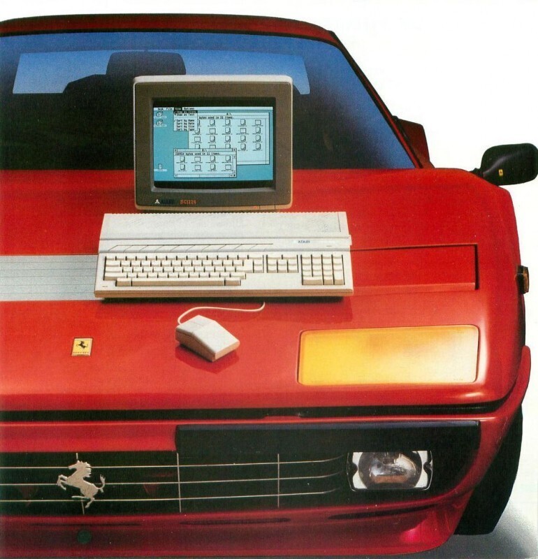 Atari ST and a Ferrari, 1980s
