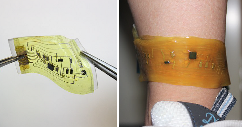 В США создали «электронную кожу», которая умеет считать шаги и измерять пульс