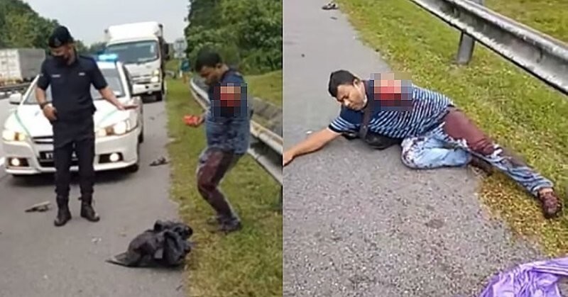 Мужчина потерял руку в результате аварии на мотоцикле в Малайзии