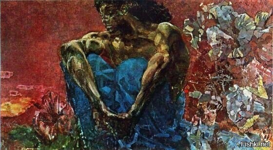 «Демон сидящий», Михаил Врубель (1890)