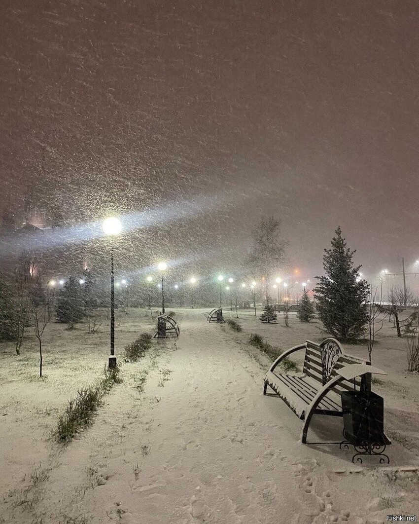 Уже почти совсем зимний вечер в Кемерове