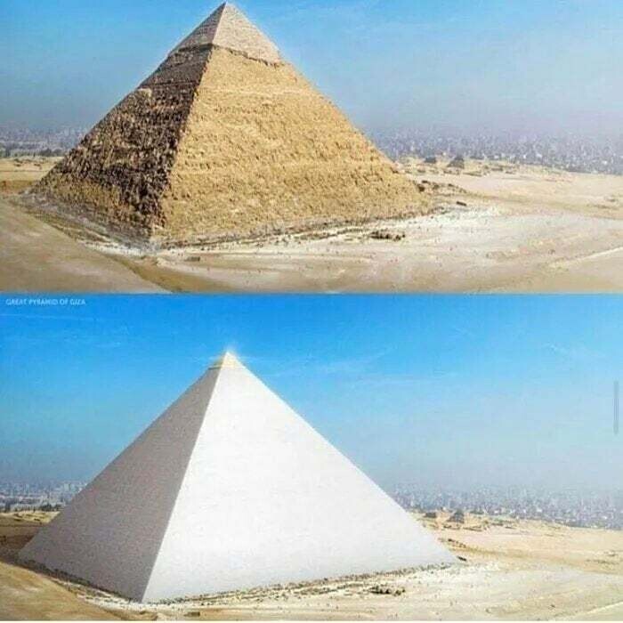 33. Как выглядела пирамида: покрытие из белого известняка и верхушка из чистого золота