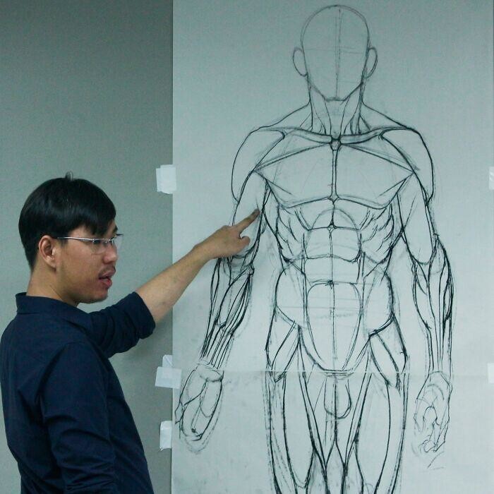 Учитель анатомии для художников из Таиланда стал звездой интернета