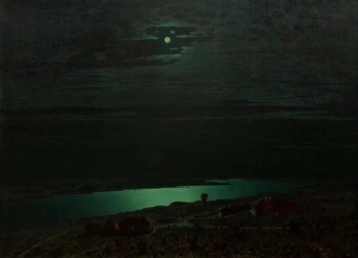 Архип Куинджи - «Лунная ночь на Днепре», 1880