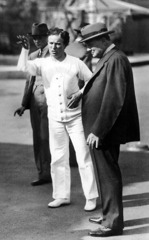 Чарли Чаплин и Уинстон Черчилль, 21 сентября 1929 года, Лос–Анджелес.