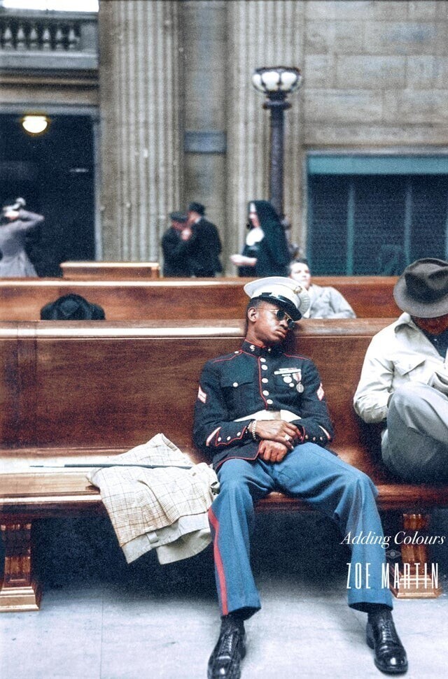 Спящий морской пехотинец, Юнион-Стейшн, Вашингтон, 1948