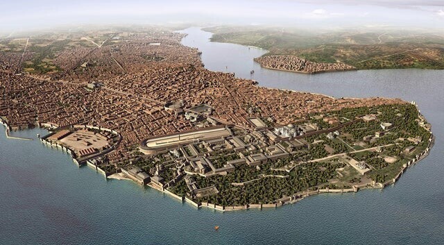 Бизантиум - Константинополь, современная столица Турции, XII в.