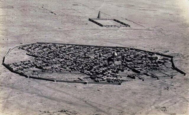 Самарра, Ирак, 1909г. - полная панорама, снятая с воздуха