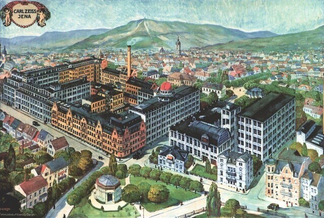 Оптическая фабрика Карла Цейса в городе Йена, Германия, 1910г.