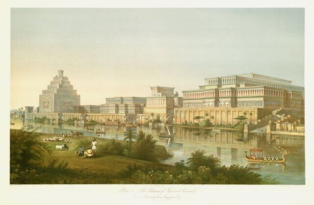 Дворец Нимрода, Мосул, Ирак, 1853г.