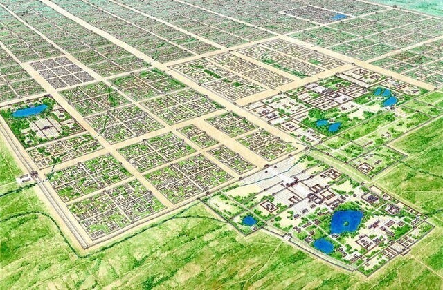 анъан, столица древнего Китая, VIIв.н.э.