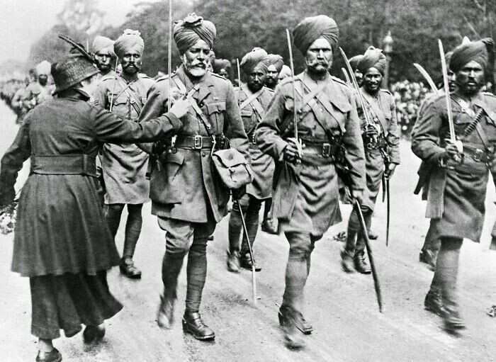 Индийские солдаты прибывают во Францию. Первая мировая война, 1914 год.