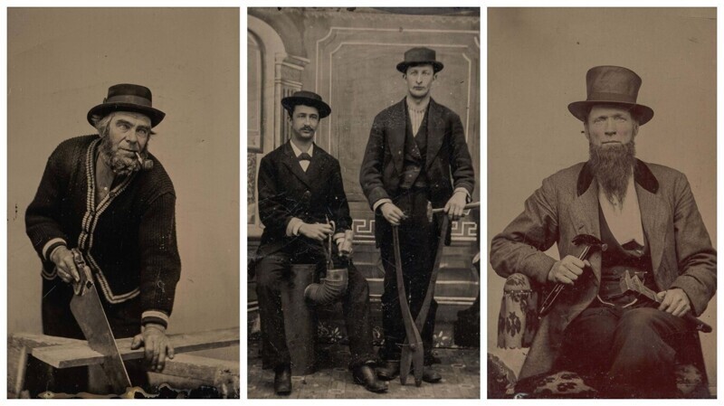 Портреты рабочих и их орудий труда: ферротипы 1850-1880 гг