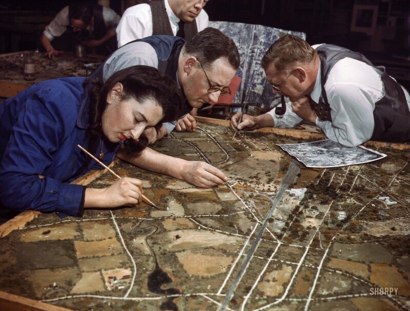 Изготовление камуфляжа, 1943 год, Нью–Йорк