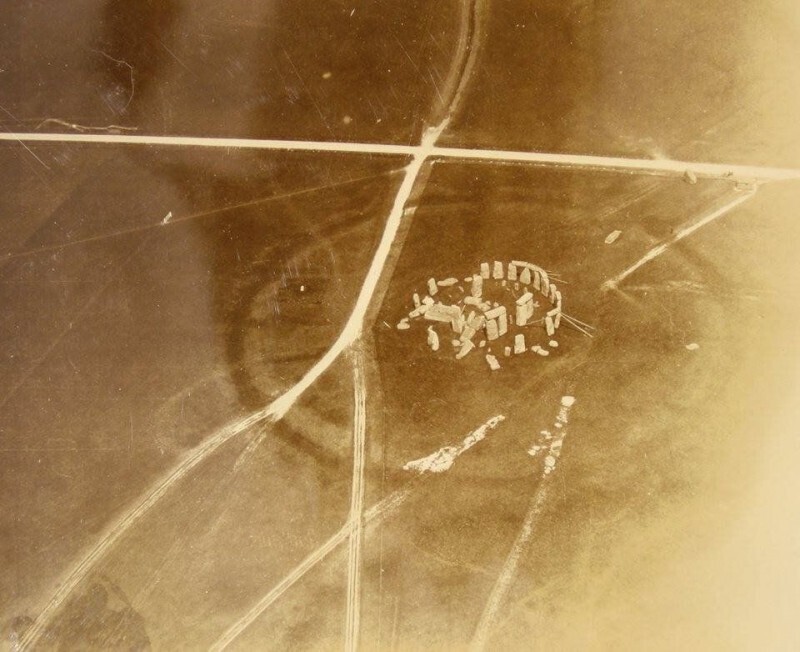 Первая аэрофотосъёмка Стоунхенджа. Великобритания. 1906 г.