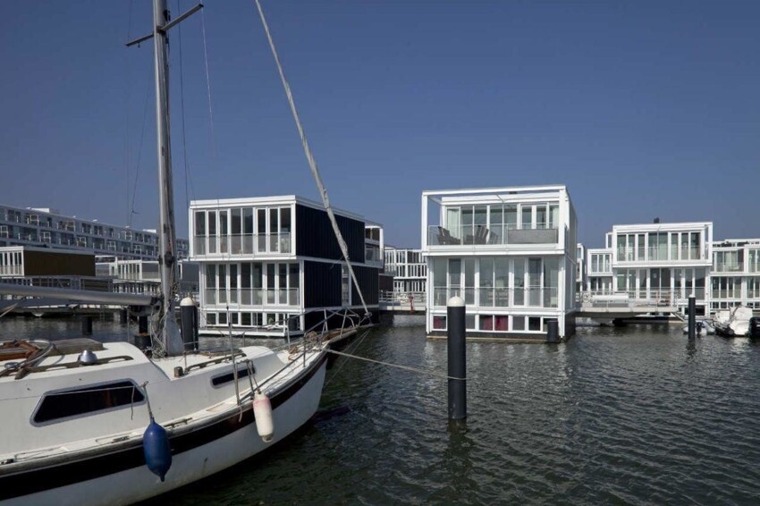 Айбург - район с плавучими домами в Амстердаме