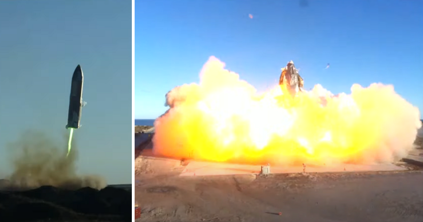 Ракета Starship компании Илона Маска взорвалась при посадке